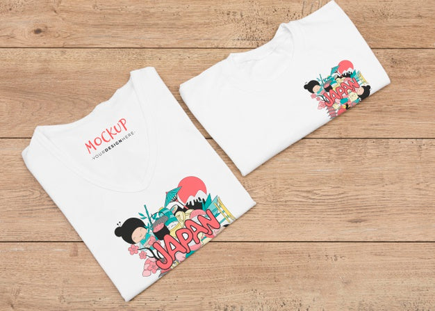 Top View Of T-Shirt Concept Mock-Up Psd