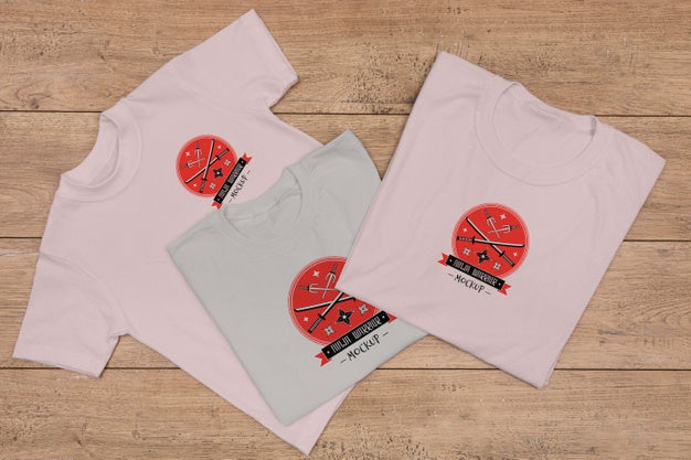 Top View Of T-Shirt Concept Mock-Up Psd