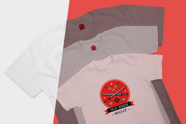 Top View Of T-Shirt Concept Mock-Up Psd