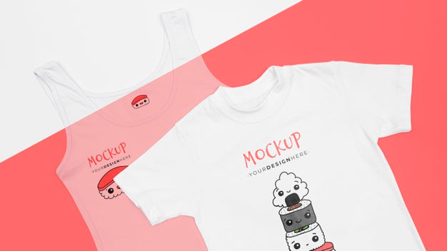 Top View Of T-Shirt Concept Mock-Up Psd