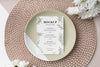 Top View Of Table Arrangement With Plate And Spring Menu Mock-Up Psd