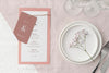 Top View Of Table Arrangement With Plates Spring Menu Mock-Up Psd