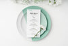 Top View Of Table Arrangement With Spring Flower And Menu Mock-Up Psd