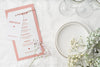 Top View Of Table Arrangement With Spring Menu Mock-Up And Glasses Psd