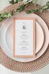 Top View Of Table Arrangement With Spring Menu Mock-Up And Placemat Psd
