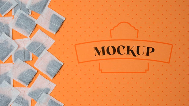 Top View Of Tea Concept Mock-Up Psd