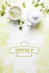 Top View Of Tea Concept Mock-Up Psd