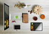 Top View Of Thanksgiving Concept On Wooden Table Psd
