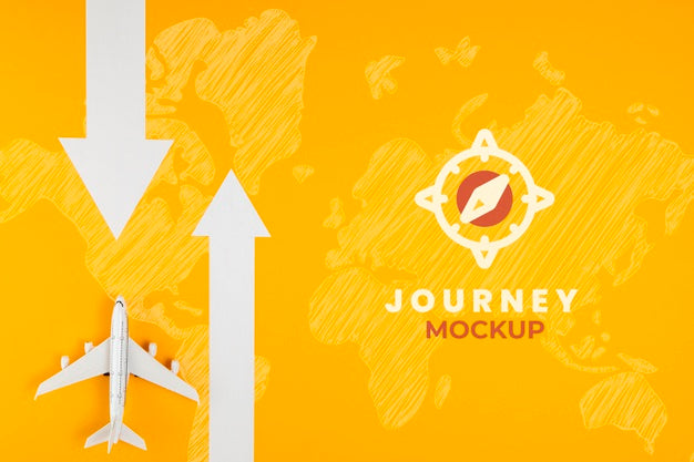 Top View Of Travel Concept Mock-Up Psd