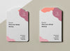 Top View Of Two Business Cards With Braille Psd