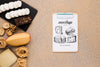 Top View Of Variety Of Cheese With Notepad Psd