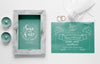Top View Of Wedding Card With Frame And Candles Psd