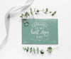 Top View Of Wedding Card With Plants And Rings Psd