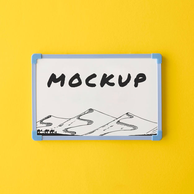 Top View Of Whiteboard Psd