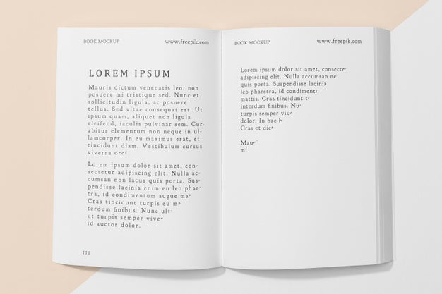 Top View Open Book Mock-Up Psd