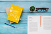 Top View Open Book Mockup Psd