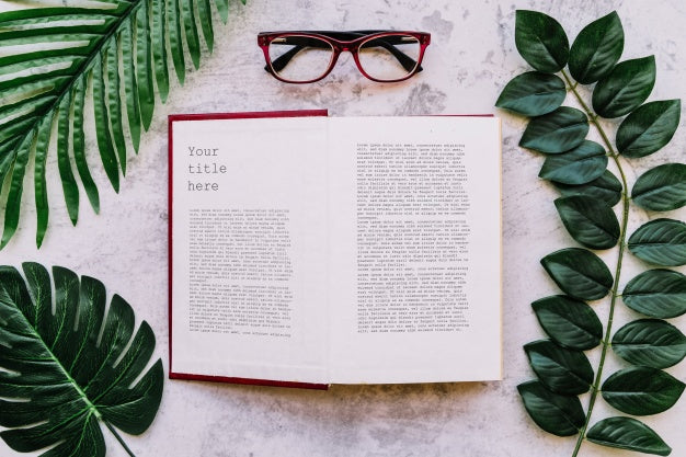 Top View Open Book Mockup Psd