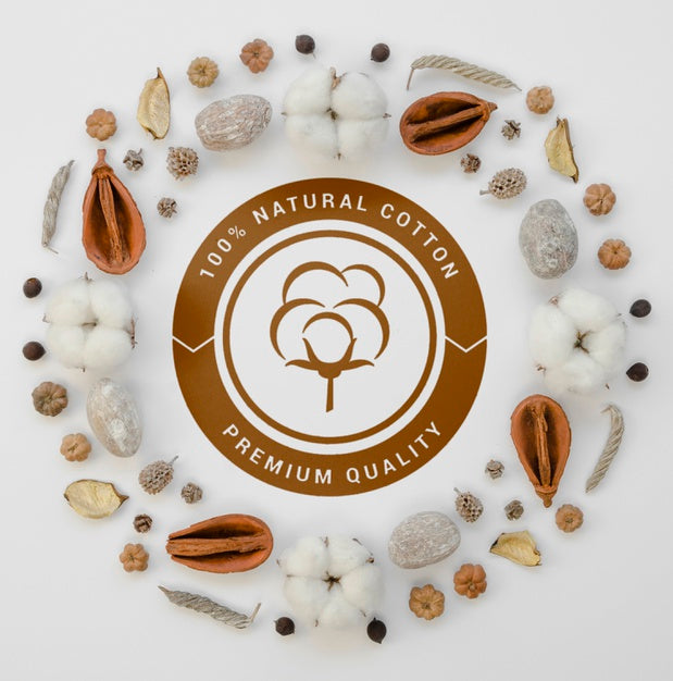 Top View Organic Cotton Buds With Mock-Up Psd