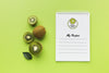 Top View Organic Kiwi Concept With Mock-Up Psd