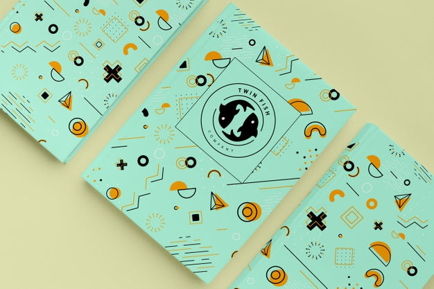 Top View Pack Of Different Book Mock-Ups Psd