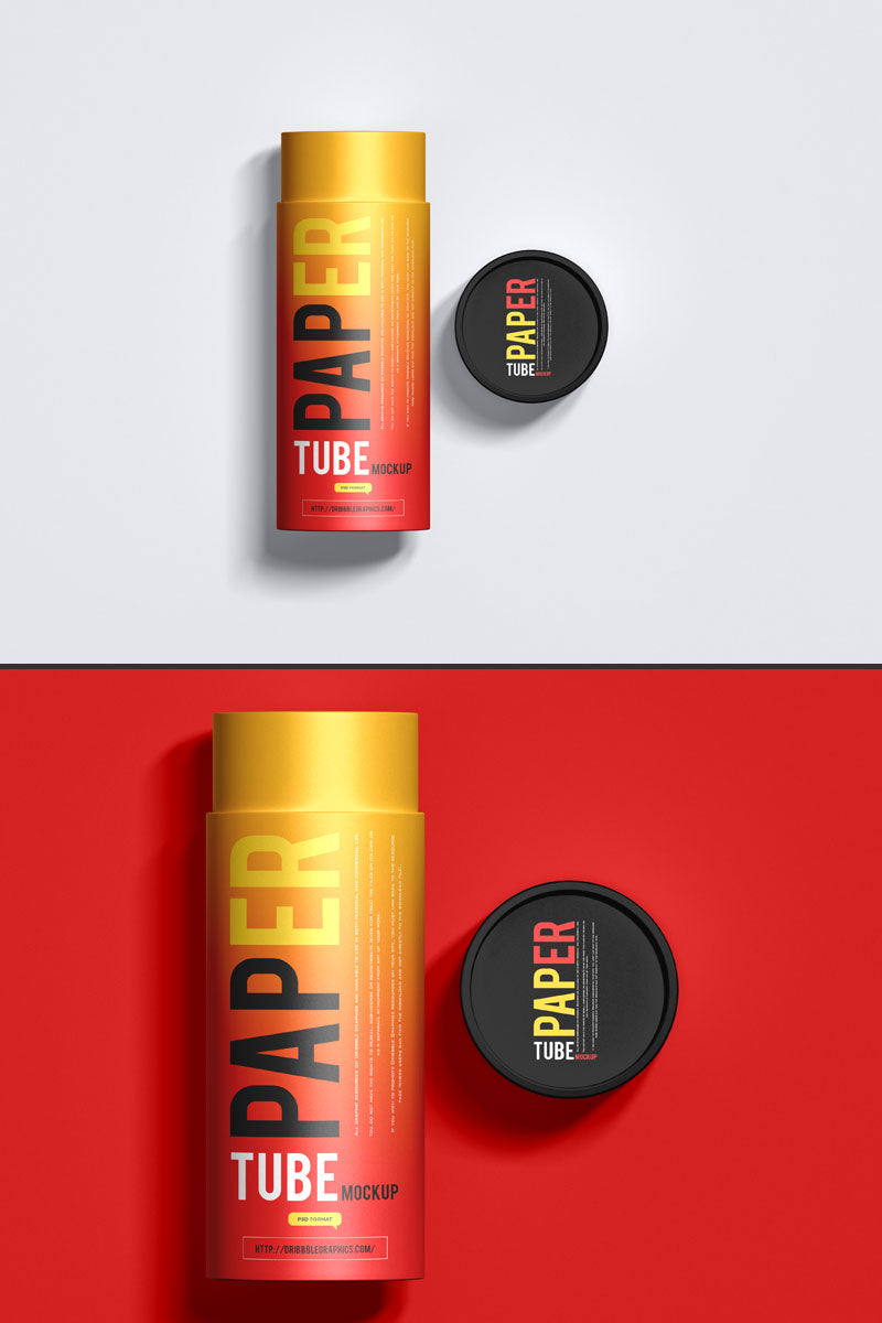 Top View Paper Tube Mockup Psd