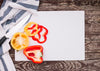 Top View Peppers On Table Psd