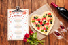Top View Pizza And Wine Arrangement Psd