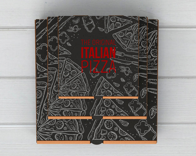 Top View Pizza Boxes Mockup Psd