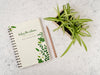 Top View Plant Surrounded By Notepad With Mock-Up Psd