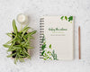 Top View Plant Surrounded By Notepad With Mock-Up Psd