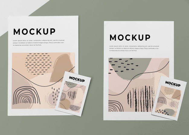Top View Poster Mockup Psd