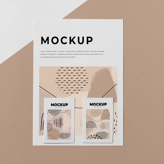 Top View Poster Mockup Psd