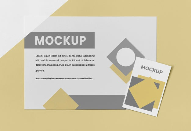 Top View Poster Mockup Psd