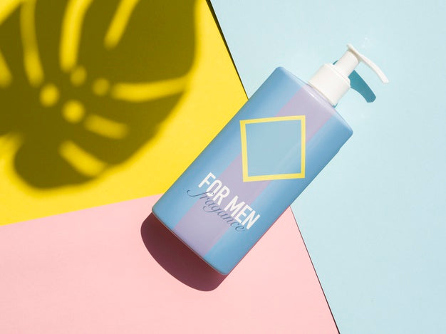 Top View Product Design With Bottle Mock-Up Psd