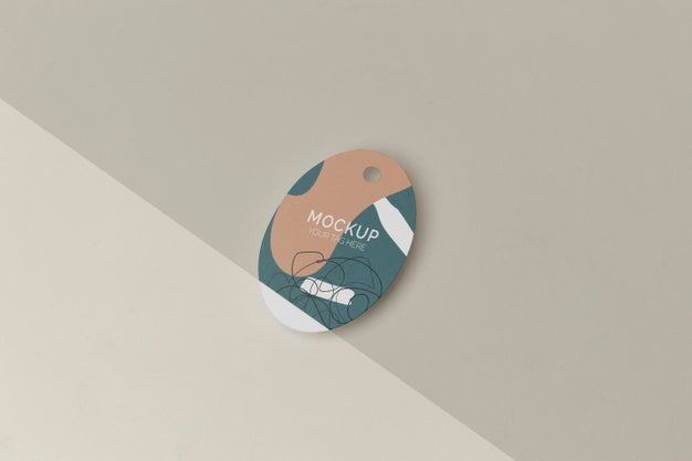 Top View Product Tag Mock-Up Psd