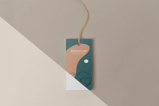 Top View Product Tag Mock-Up Psd