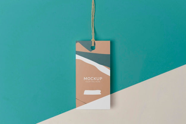 Top View Product Tag Mock-Up Psd