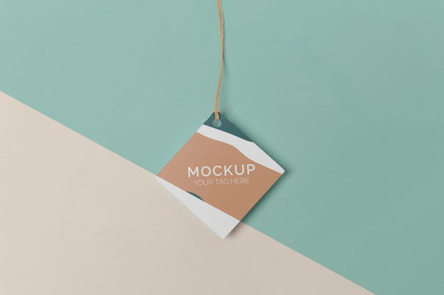 Top View Product Tag Mock-Up Psd
