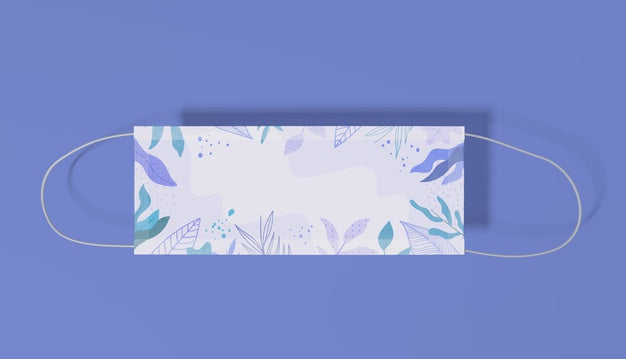 Top View Protection Mask With Pattern Psd