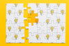 Top View Puzzle With Light Bulbs Psd