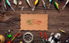 Top View Rod And Fishing Accessories With Bait Psd