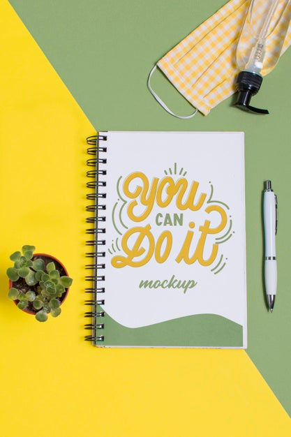 Top View School Supplies On The Desk Psd