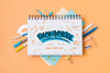 Top View School Supplies With Mock-Up Psd