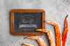 Top View Sea Food Composition With Blackboard Mock-Up Psd