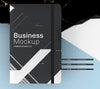 Top View Simplistic Black Notebook Psd