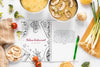 Top View Soup With Assortment Of Ingredients And Recipe Mock-Up Psd