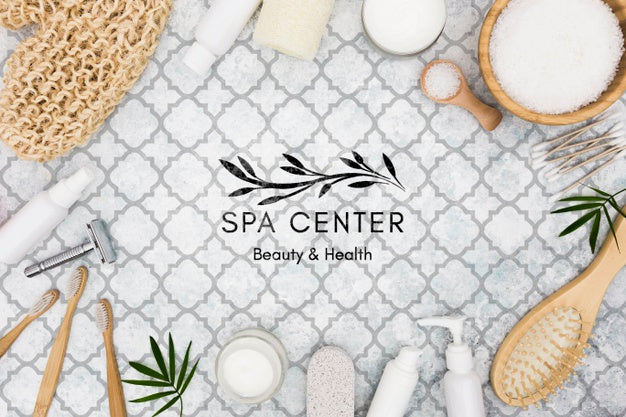 Top View Spa Center Mock-Up Psd