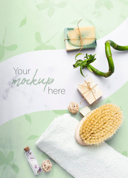 Top View Spa Mockup Psd