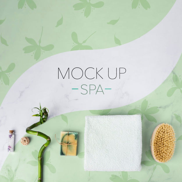 Top View Spa Mockup Psd