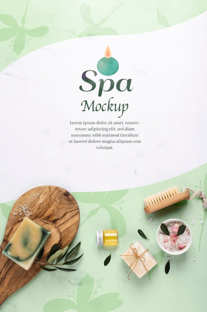 Top View Spa Mockup Psd